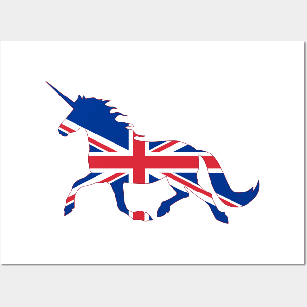 British Unicorn Wall Art by Wickedcartoons